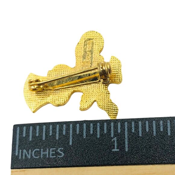 LA ‘84 Olympics Sam The Eagle Basketball Dribble Lapel Hat Pin Enamel Gold Tone - Picture 3 of 4